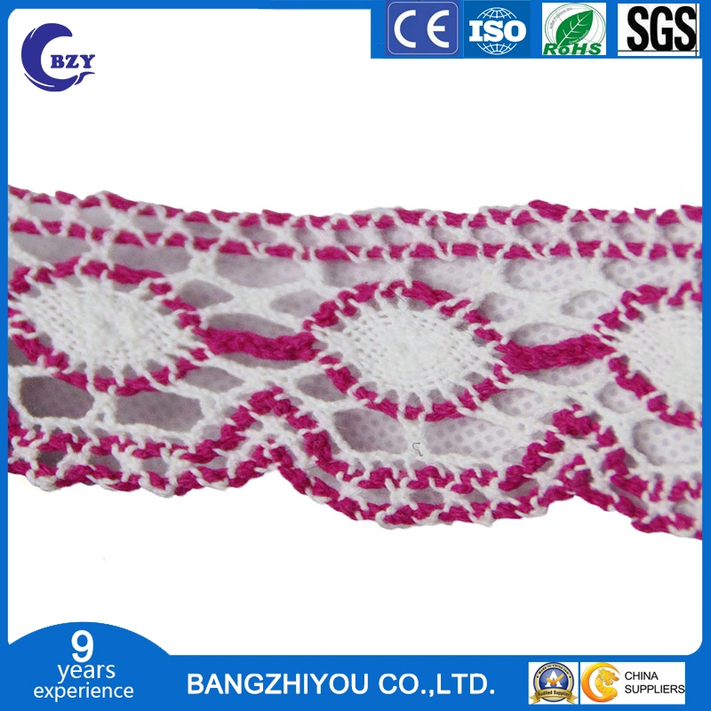 Sharp Wavy Cotton Lace Fine Cotton Bleached Mesh Lace Custom Wholesale/Supplier