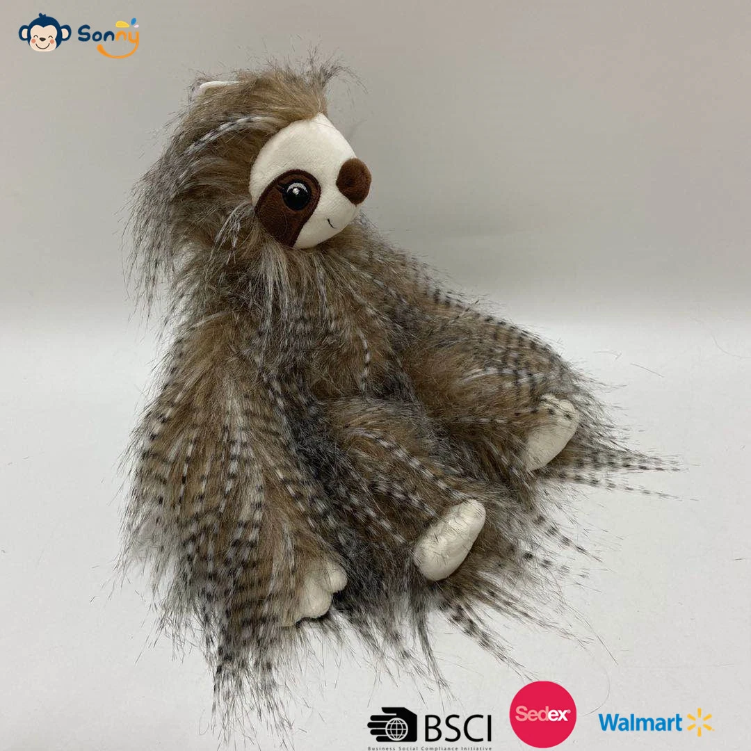 2023 New Brown Peacock Velvet Sloth Cute&Pretty Plush Toy for Kids