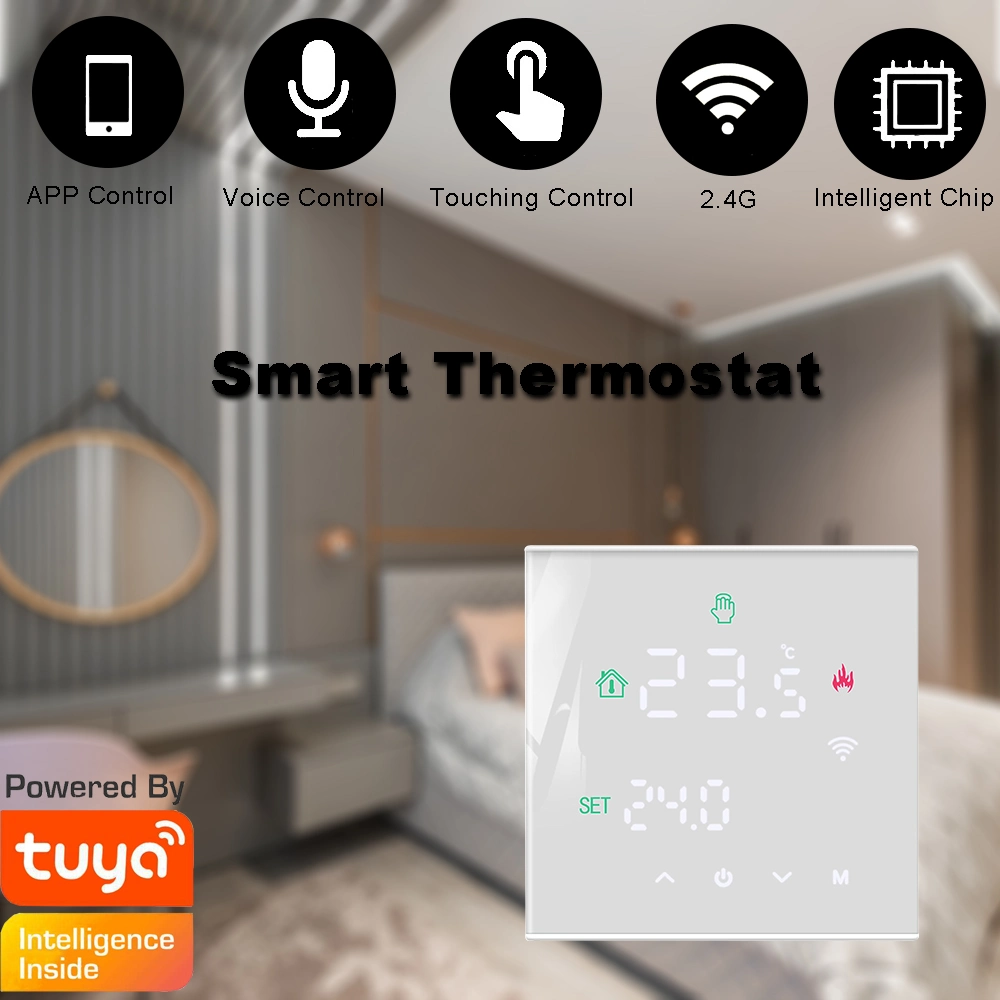 Écran couleur Smart Tuya Thermostat Wifi pour le chauffage électrique, à eau et à gaz de la chaudière.