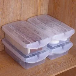 Household PP Stackable Space Saver Shoe Storage Organizer Easy Clean 4 Pieces Plastic Shoe Box