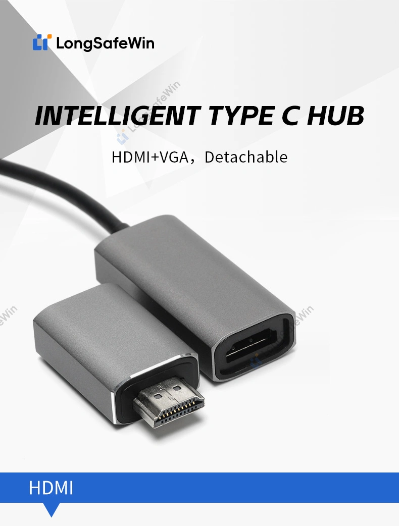 محول من النوع C إلى HDMI VGA OTG /HDMI 4K إلى كبل VGA عالي السرعة