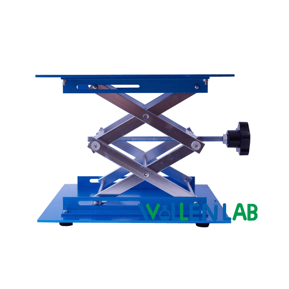 300X300mm Stainless Steel Adjustable Manual Lifting Platform Loading Bearing Lab Jack