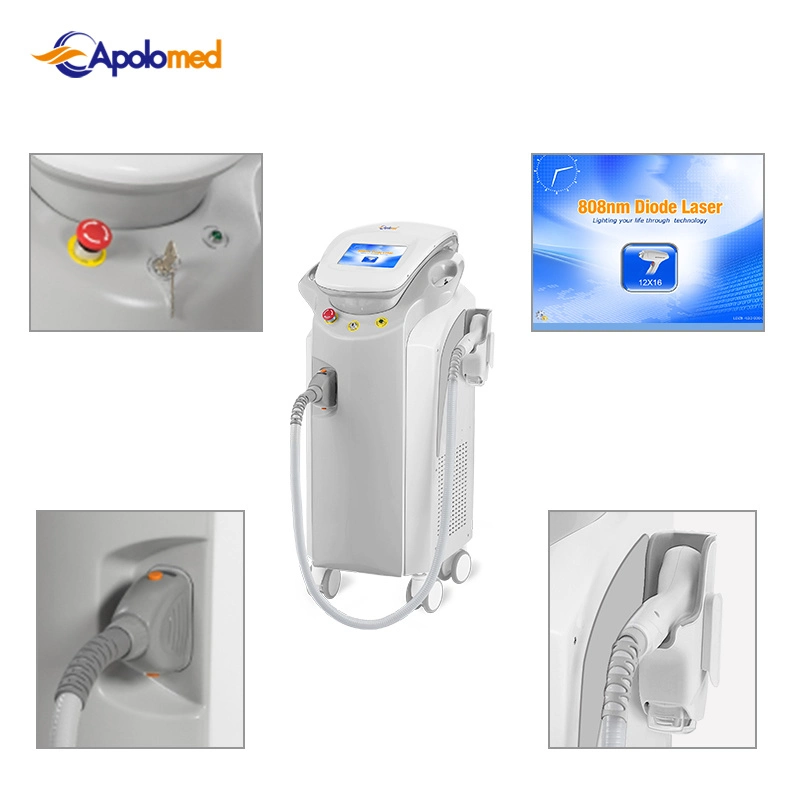 Apolomed Machine Verticale 808nm Équipement de Beauté Laser à Diode pour l'Épilation