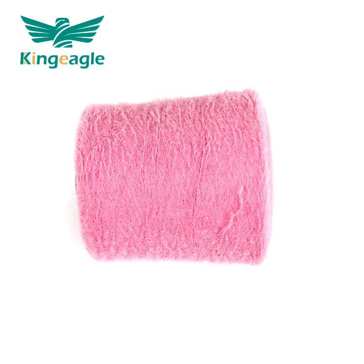 Kingeagle Vente en gros de fil de cils en plumes de vison en nylon à la mode teint en rose classique.