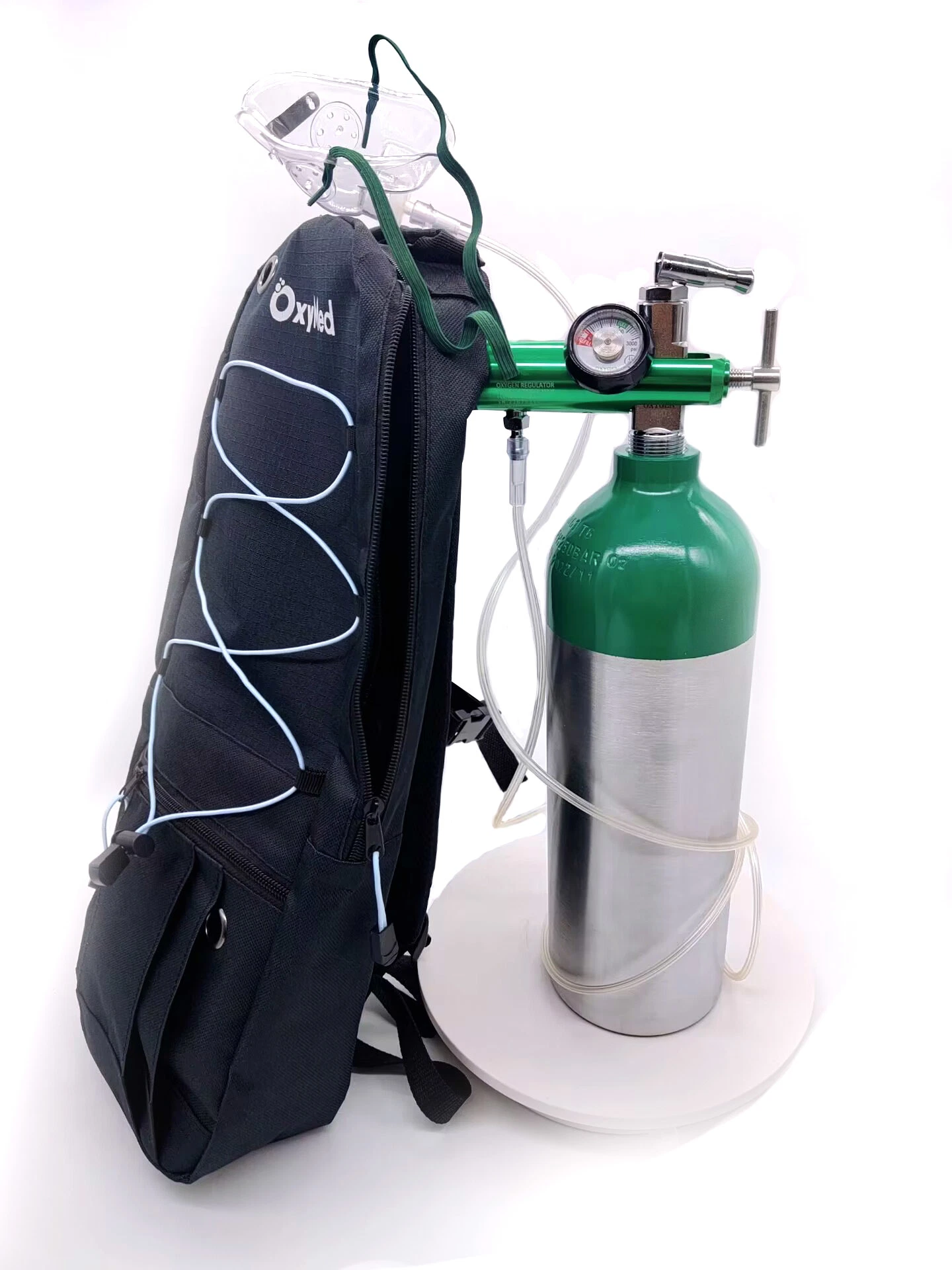 International Standard 5L Medical Aluminum Oxygen Tank 2.9L Oxygen Cylinder with Breathing Kit