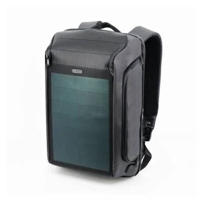 10W Solar Panel Power Backpack Laptop Bag with Handle and USB Charging Port