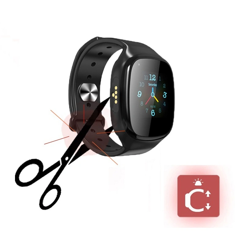 4G Tracker GPS inviolable Watch prisonnier pour le suivi des patients avec des alarmes