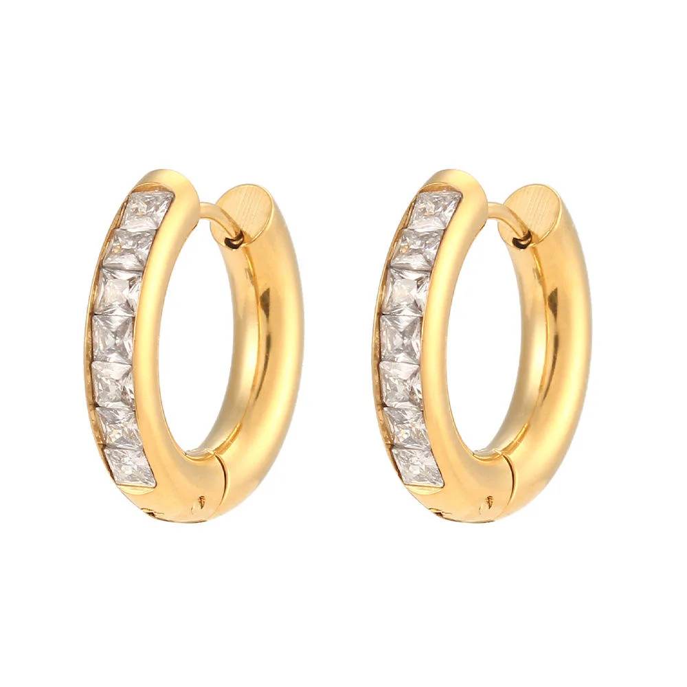 High quality/High cost performance  Women Jewelry Chunky Circle Small Hoop Earrings