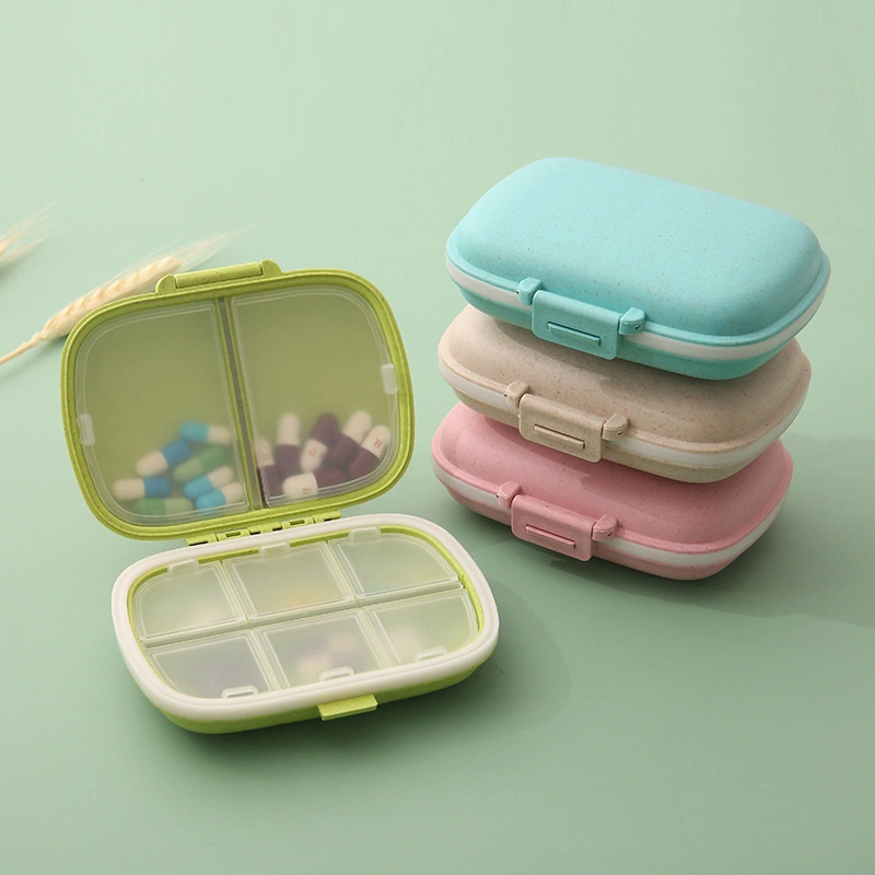 Portable Pocket Pill Box 8 Compartments Weekly 7 Days Pill Medicine Case Dispenser