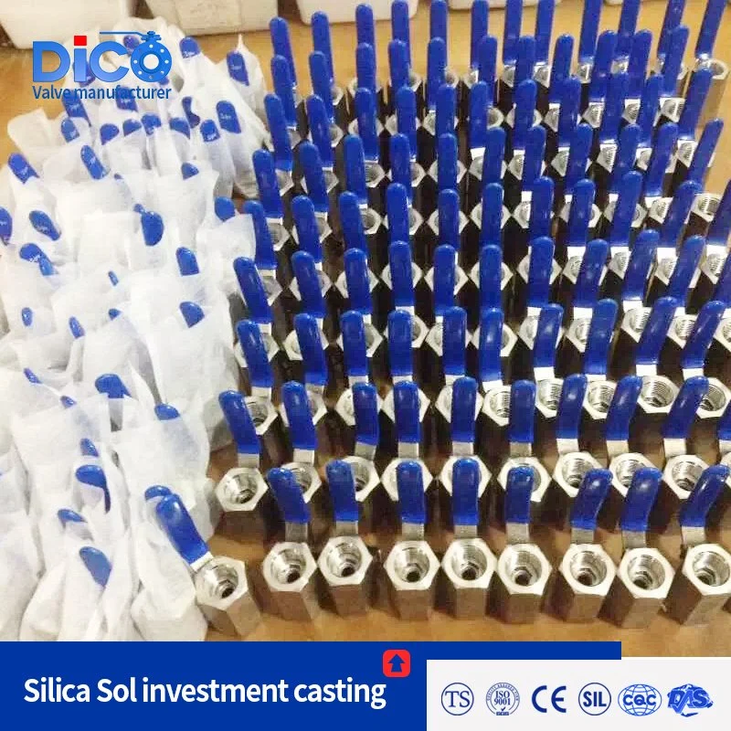 Dico Brand 316 Ss Stainless Steel Hexagon 1PC Ball Valve Industrial Casting