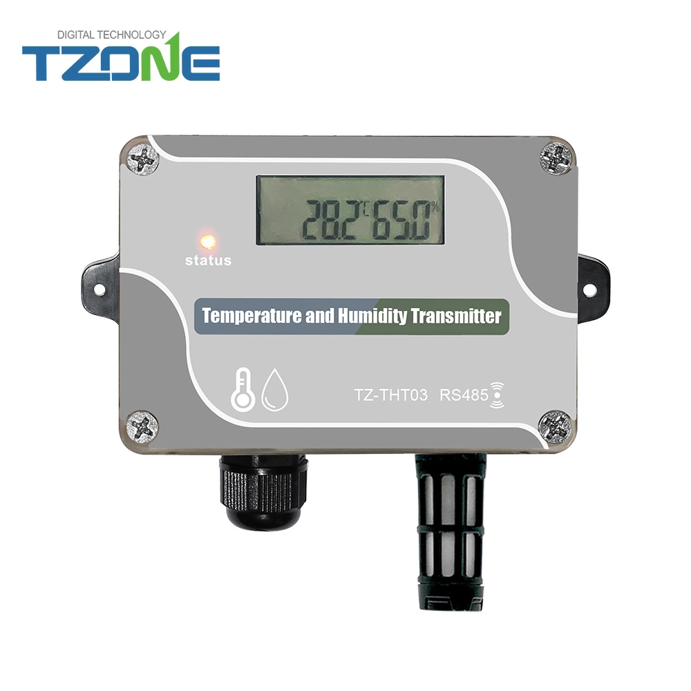 Tzone diferencial de la pantalla digital RS485 transmisor de temperatura y sensor de humedad