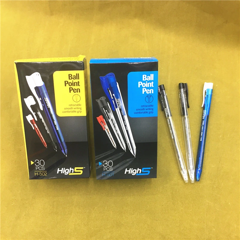 0.7mm Wholesale Cheap Plastic Click Ball Pen for Office Supply Stationery