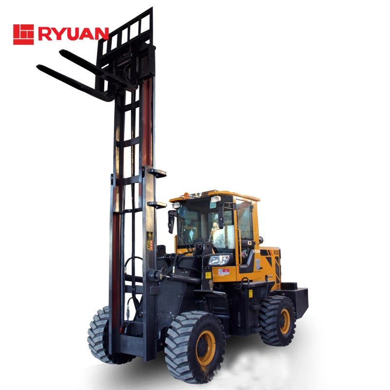 4 -Ton off Road Forklift Logistics Pier Agricultural Four -Wheel Drive Small Forklift Can Be Installed with a Level 3 Dragon Door Frame High Forklift