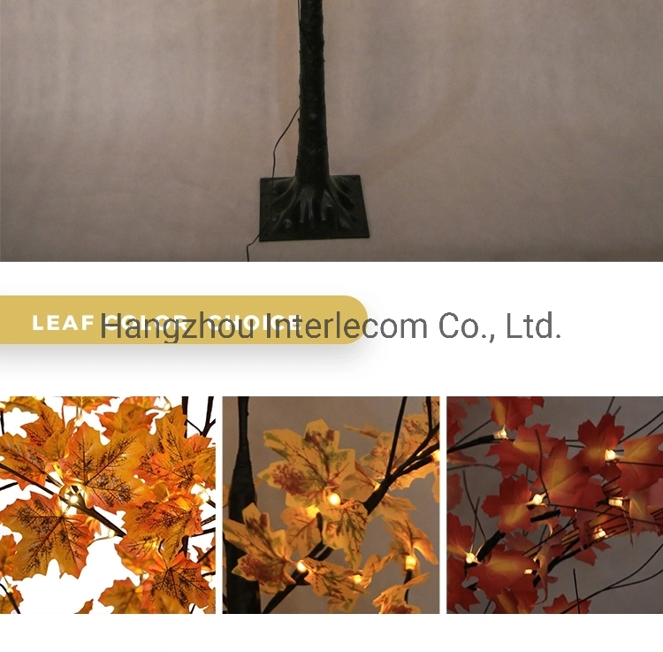 Artificial Red Maple Tree LED Light Decoration Light