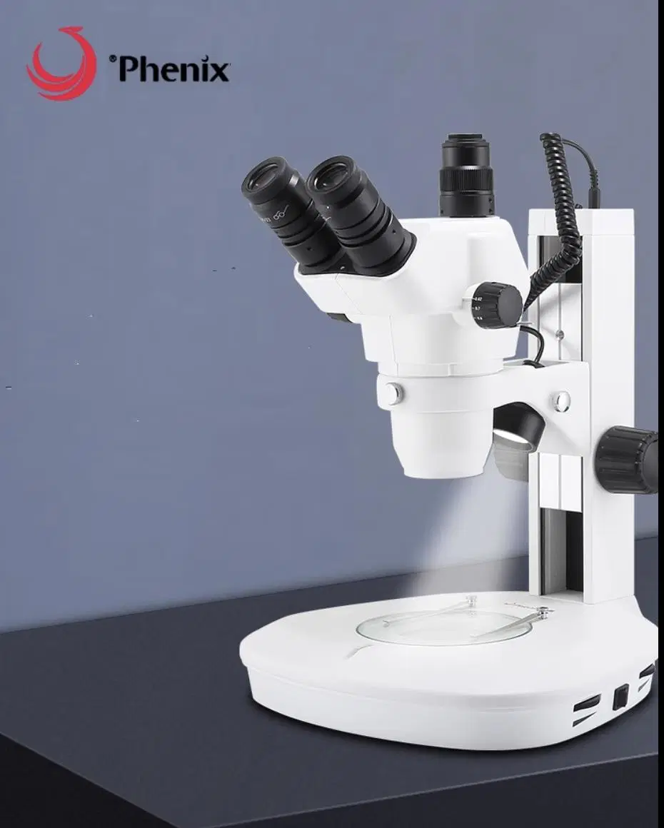 0.62X-5X Precious Zoom Objective Trinocular Zoom Stereo Microscope with Own LED Light Smz180-Lt