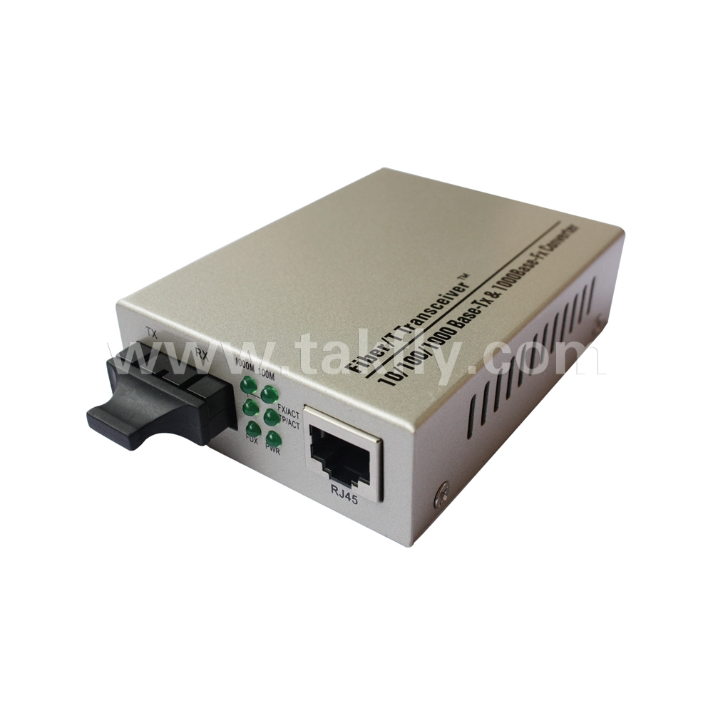 10/100/1000M Sc mm/Sm simple/doble fibra Ethernet de fibra óptica conversor de medios de comunicación