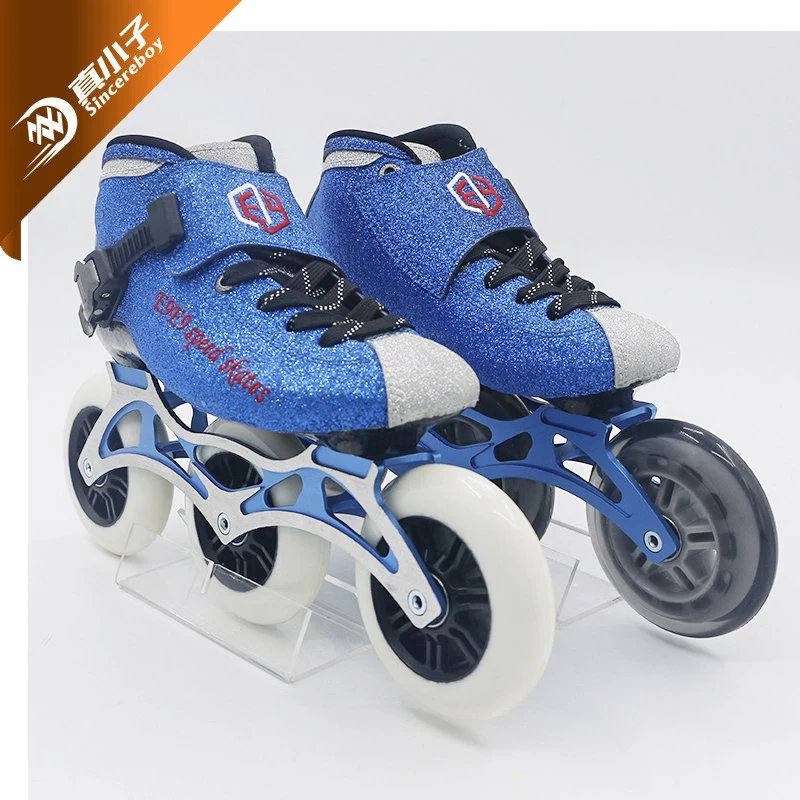 Wholesale Men Women Popular Big Wheel Carbon Fiber Durable Racing Ice Inline Speed Skating Roller Shoes for Adult