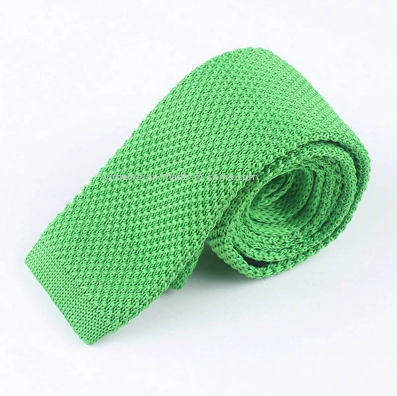 Popular Promotional Casual Skinny Pure Color Knit Ties for Mens