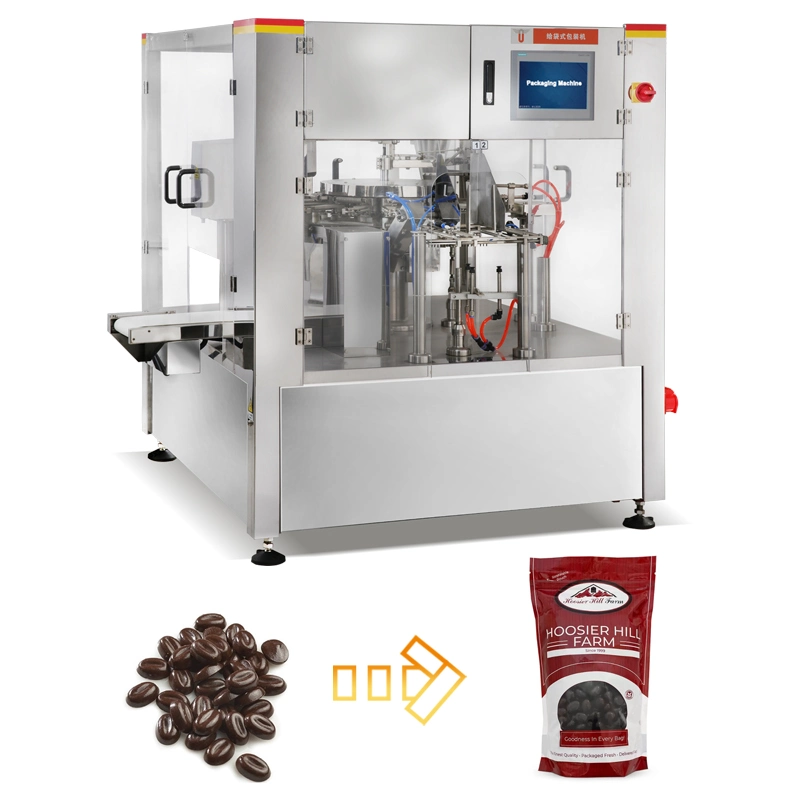 Coffee Bean Rotary Premade Bag Packaging Machine