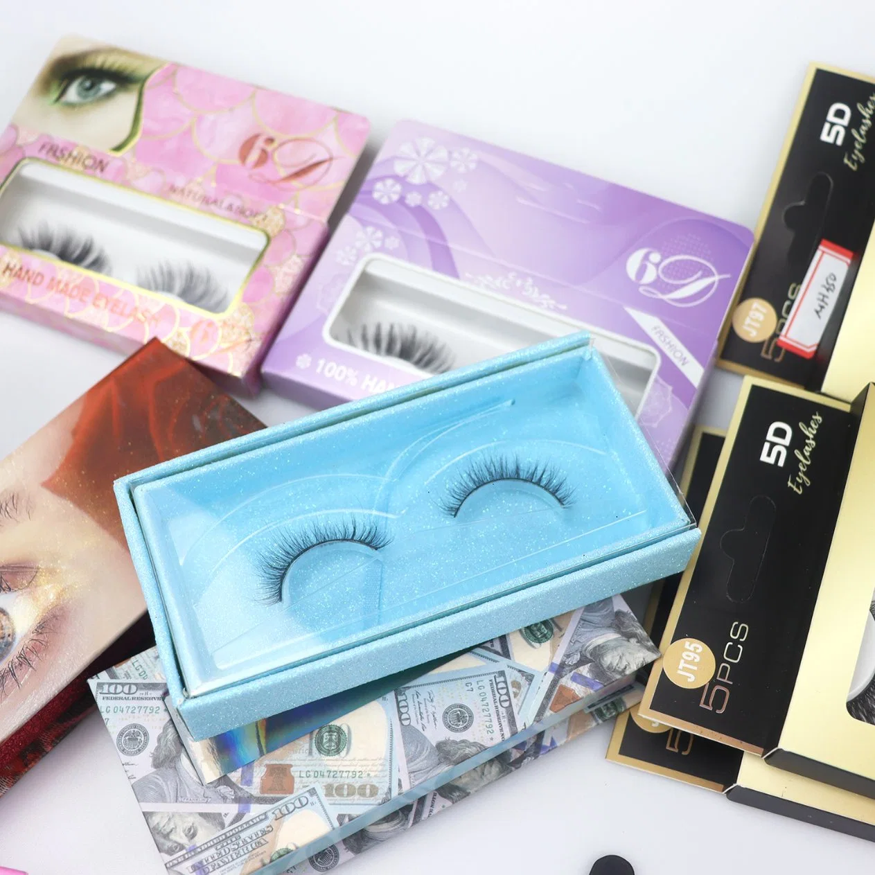 2023 New Cross-Border High Imitation Makeup Hair 10 Pairs of Half-Eye Fake Grafting Curling Eyelashes