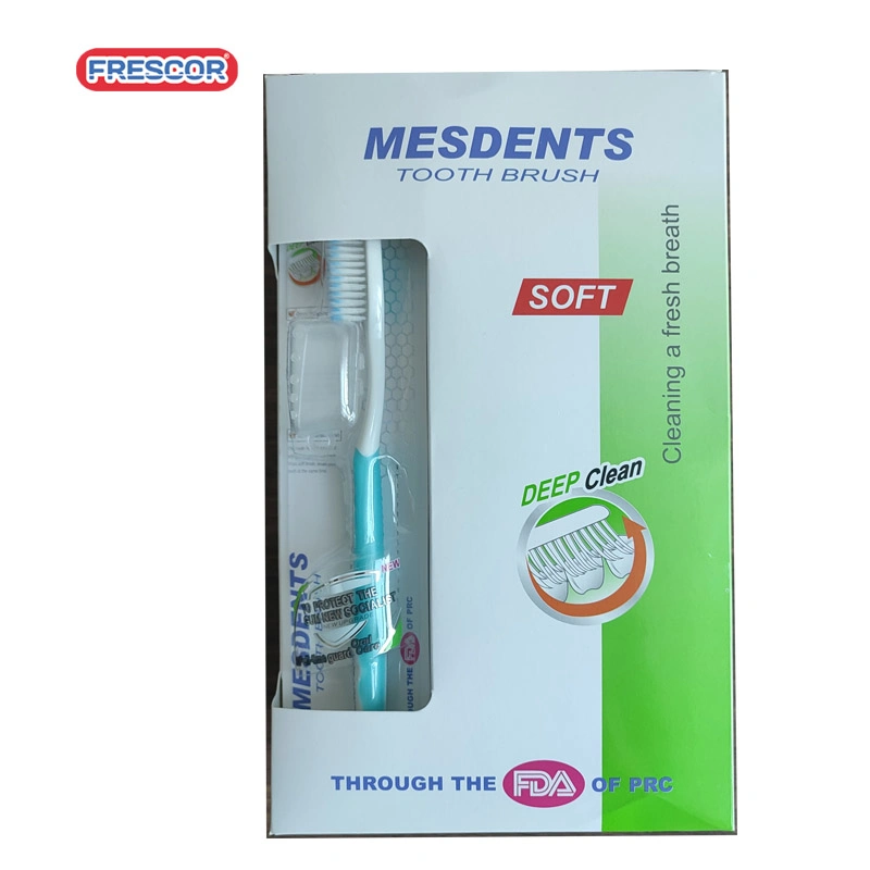 Customized Color OEM Big Head Cheap Soft Double-Tapered Bristles Adult Toothbrush