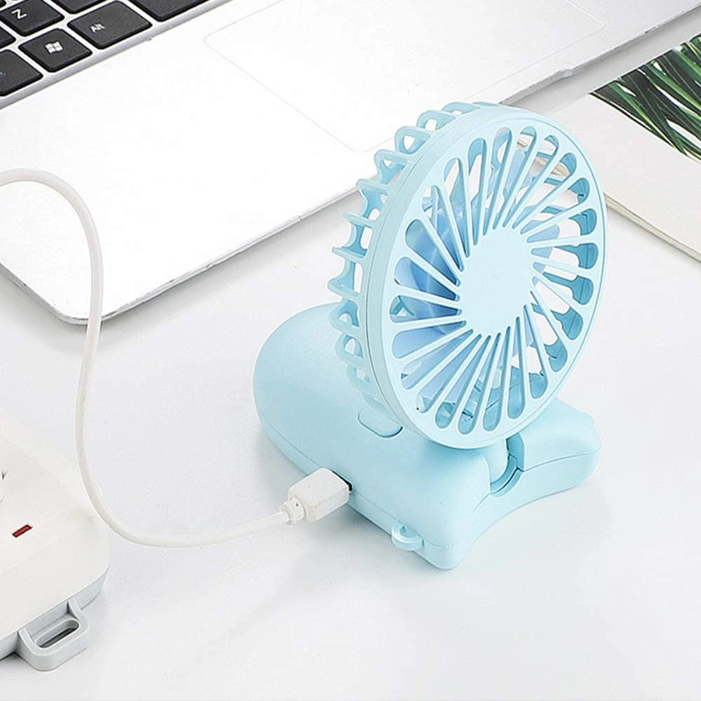 Ventilador de mano portátil Mini Ventilador potente pequeños ventiladores personales Velocidad Ajustable batería recargable operado Ventilador de pestañas para los niños, mujeres hombres en el interior de viaje al aire libre