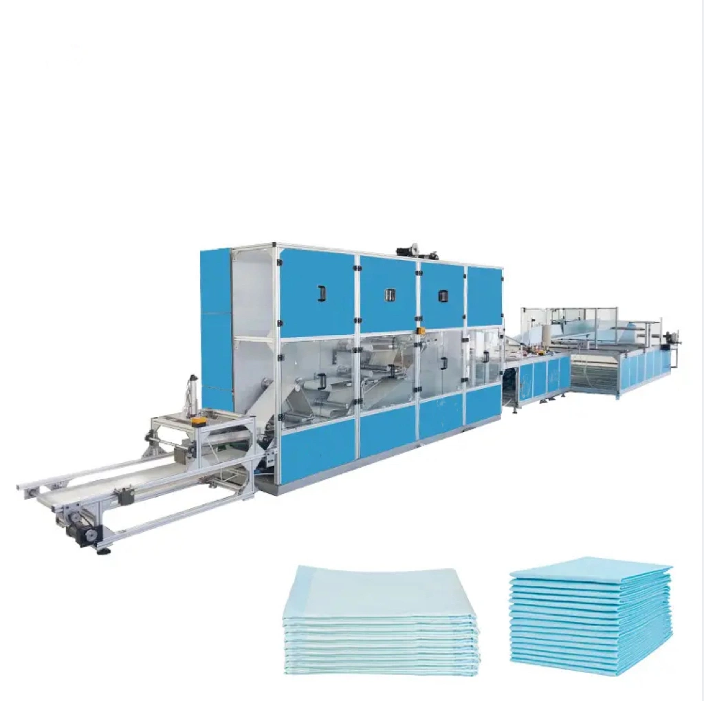 Fully Automatic 300kw Disposable Medical Adult Underpad Machine Nursing Pad Adult Care Pad Machine Equipment