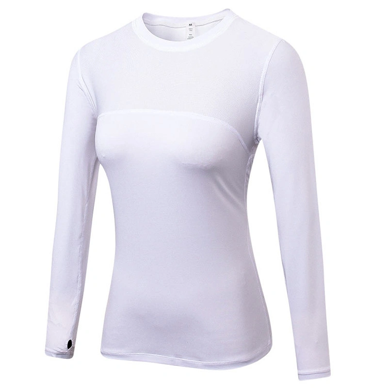 Women&prime; S Compression Tops Performance Athletic Long Sleeve Shirt Moisture Wicking Workout T-Shirt, Long Sleeve Round Neck Wbb14454