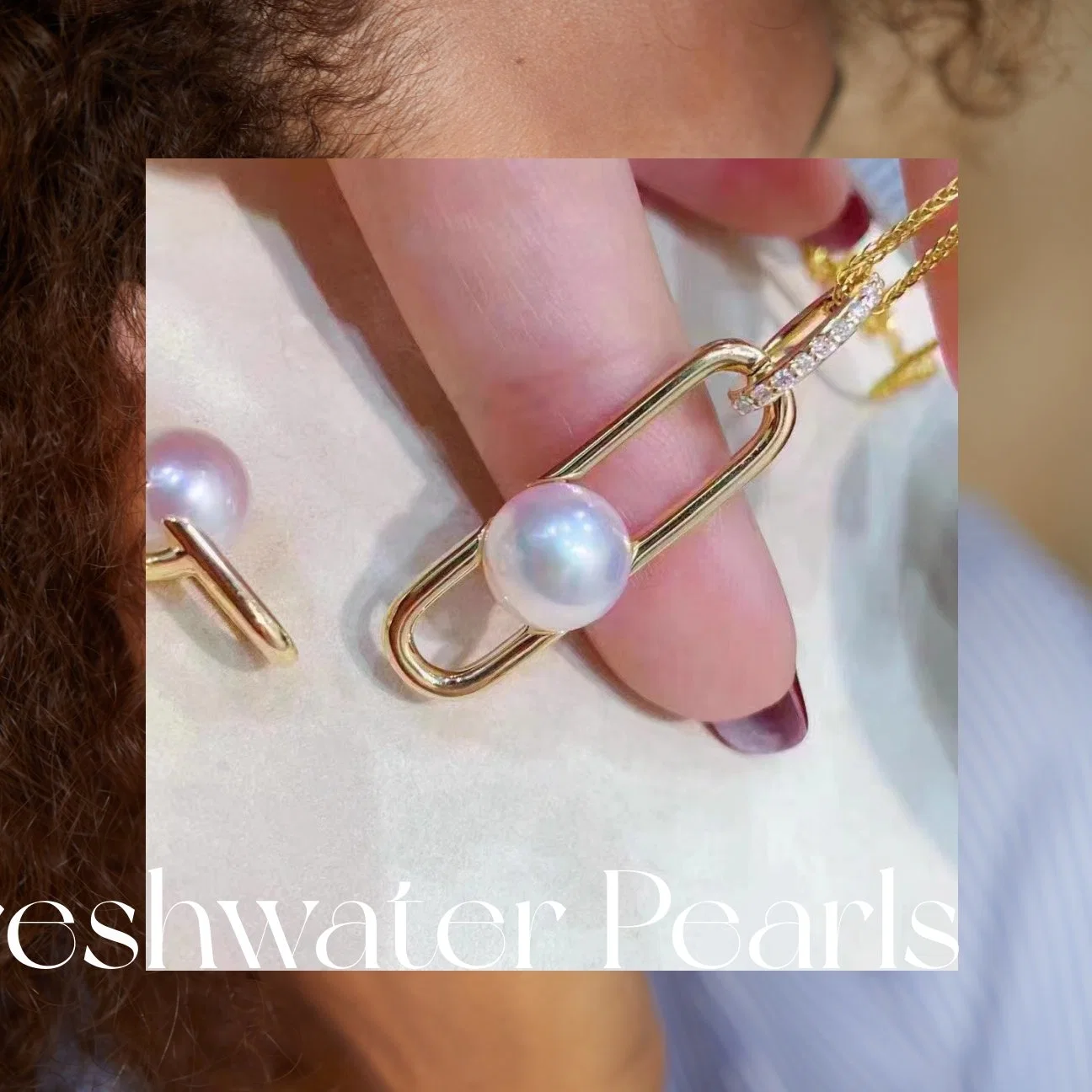 7-8 mm de agua dulce natural Real Pearl encanto Accesorios 925 Joyería de Plata pendientes chapado en oro y joyas de moda para mujeres Elegantes aretes