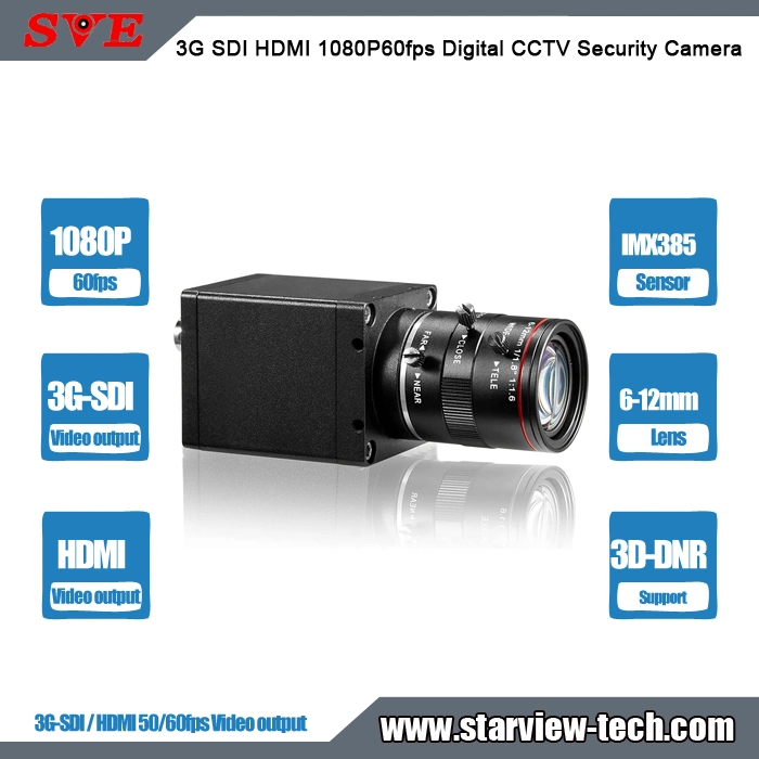 3G-SDI & HDMI Simultaneous Output 1080@60/50/30/25p, 1080@60/50I HD Digital Camera, 6-12mm Manual Lens Live Broadcast Camera
