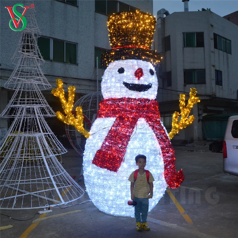 زخارف ضخمة خارجيّة ضوء عرض LED عيد ميلاد المسيح رجل ثلج أضواء