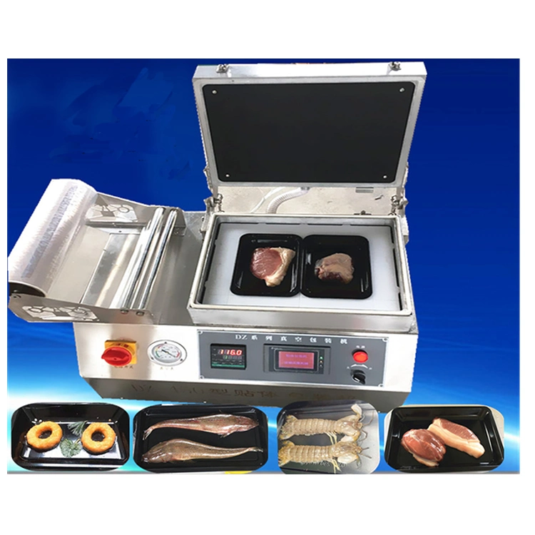 Tray Sealing Cooked Foods Skin Vacuum Packing Machines Processing Fish Skin Pack Machine