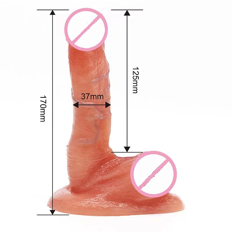 Dildo réaliste avec une forte ventouses, épais en silicone pénis pour jouer, doux et mains libres pour Skin-Friendly vaginales et anales G-Spot Jouer, sex toy 6,69"