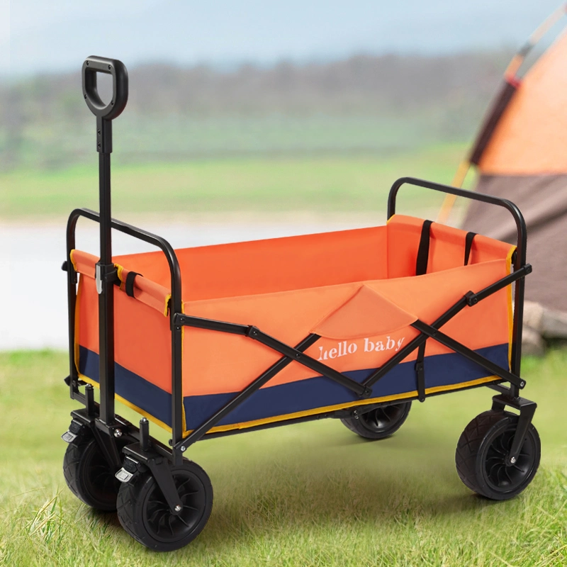 Hochwertige 4 Räder Picnic Trolley Hand Falten Beach Wagon Wagen Zusammenklappbar Carry Camping Wagon