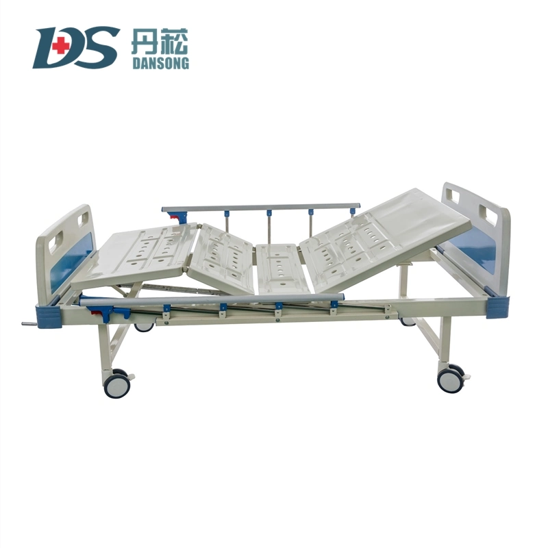 High Quality Adjustable 2 Functions ABS Headboard Manual Medical Hospital Bed