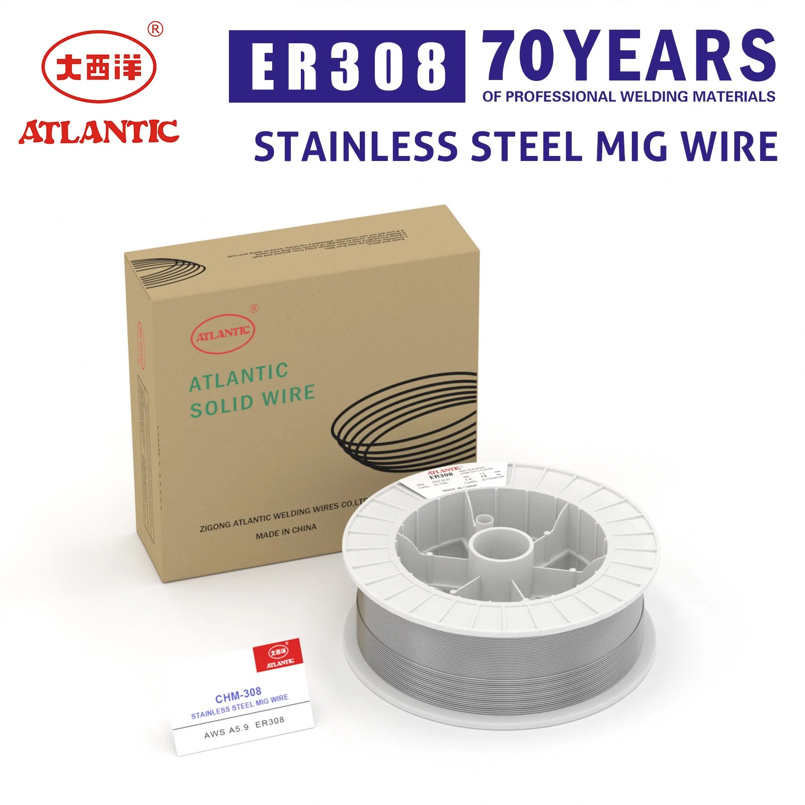 Atlantic 1.0mm Chm-308 Aws Er308 Stainless Steel Welding Wire