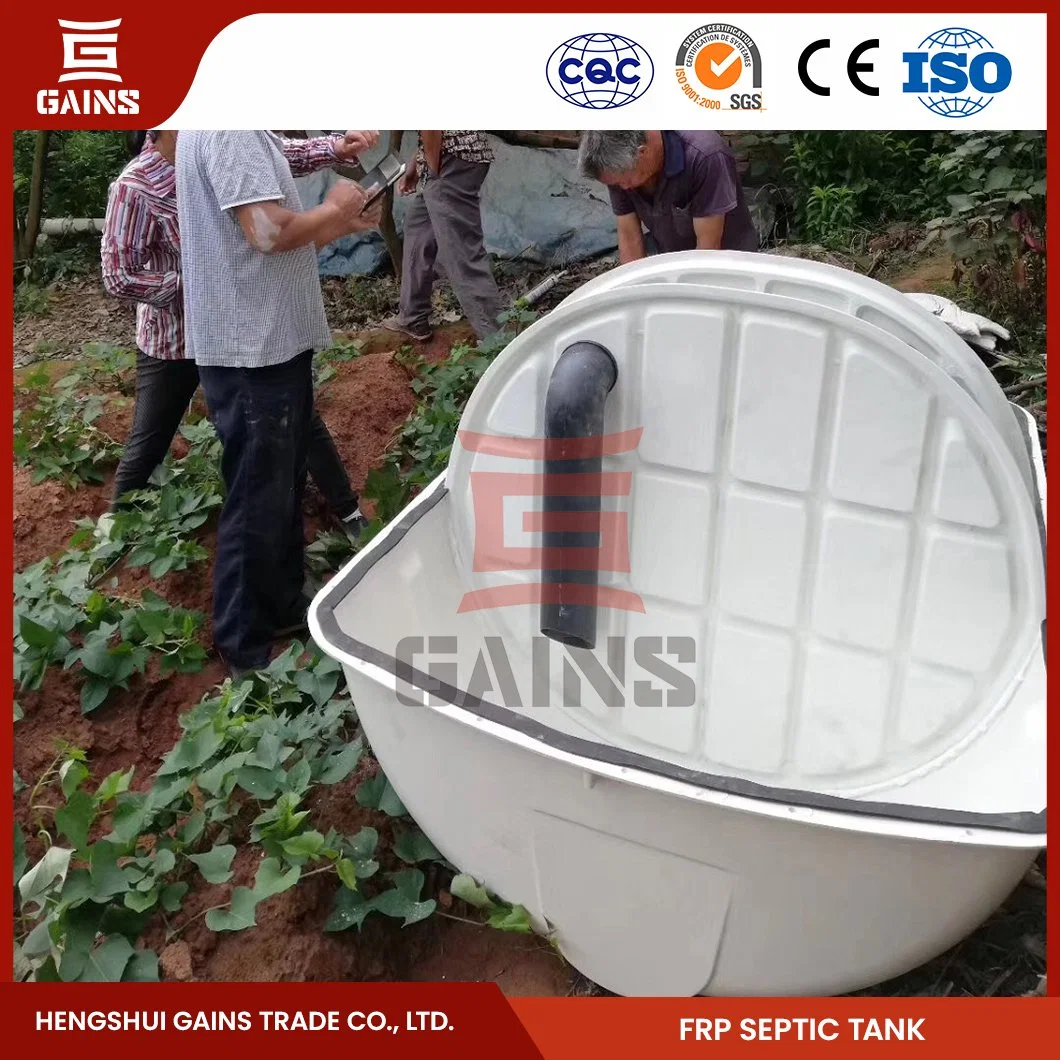 Gains Fiberglass Septic Tank for Sewage Wholesaler 6.5 FRP Septic Tank China SMC Biogas Digester Toilet Septic Tank