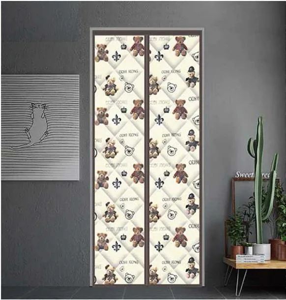 Built-in Strong Magnetic Block Magnetic Silk Cotton Padded Door Curtain