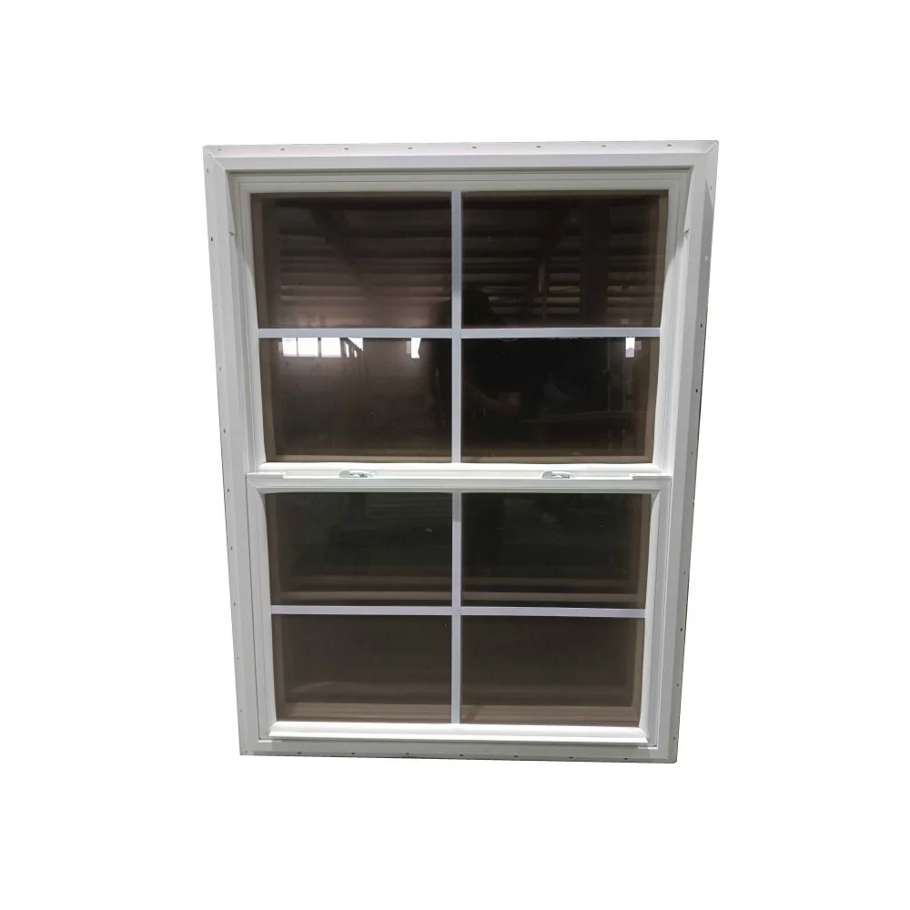 White PVC Plastic Vertical Sliding Twin Double/Single Hung Windows