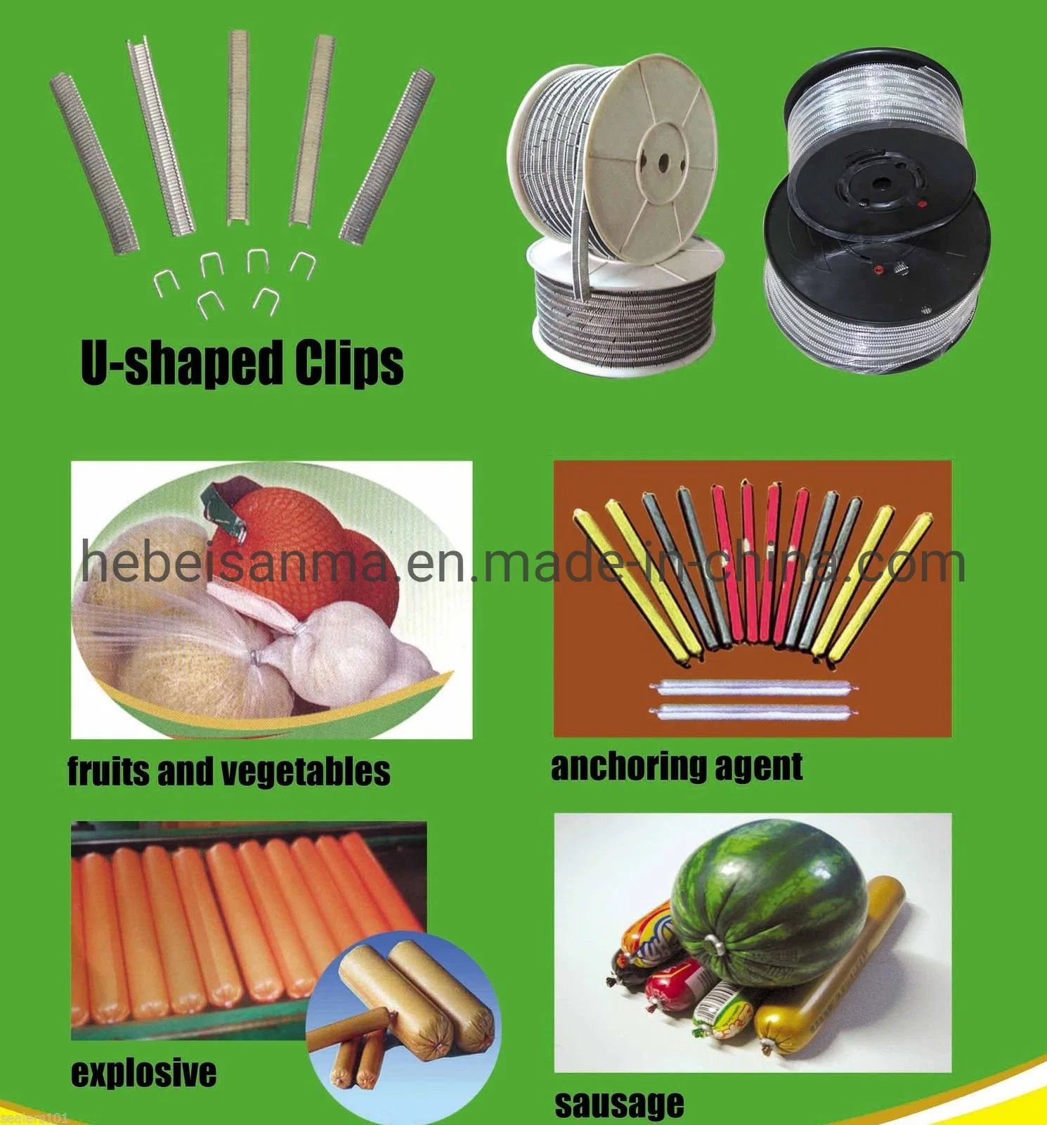 Z96 Aluminum U Clips Food Packing Clips Suasage Staple