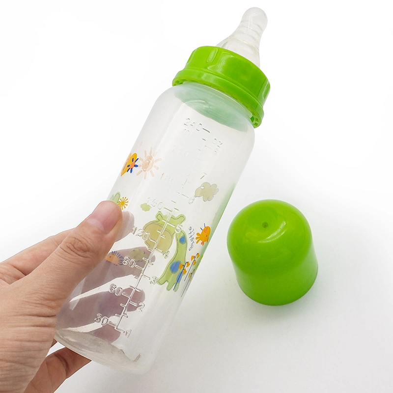 Corps droites PP 240ml de lait pour bébé boire la bouteille de tous les types de produits pour bébé