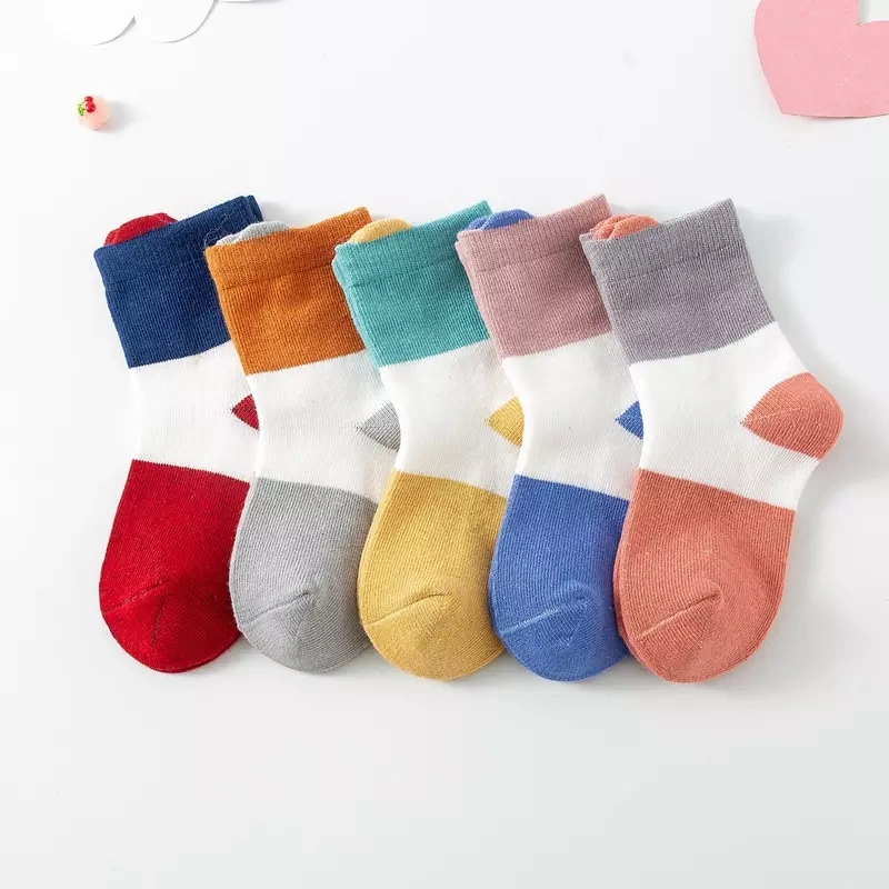 5 colores mezclados Baby Boy Cartoon calcetines bebé niña bebé Bebés Niños calcetines calcetines de algodón