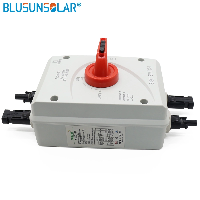 4 Pole 1200V DC 32AMP Solar Electrical Siso DC Circuit Isolation Switch with 2 Pairs Mc4 Connectors