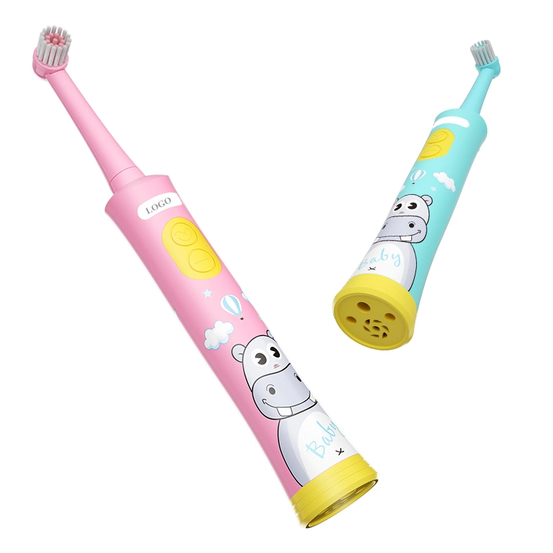 New Hippo Pattern Rotating Children Electric Tooth Brush with FDA