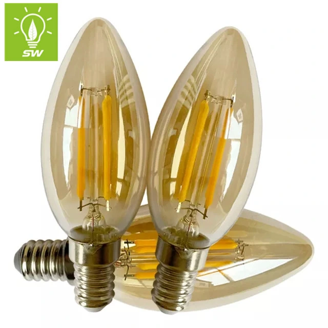 Edison Lighting and Antique Lights LED Filament Tube Bulb Tubular Bulb Edison Antique Style Decorative Vintage Lamp