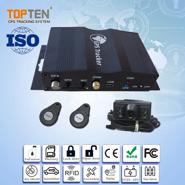 GPS Tracker de flota de vehículos de combustible de apoyo, supervisión de bloqueo/desbloqueo de puertas de coches y la cámara de alarma de seguridad (TK510-TN)