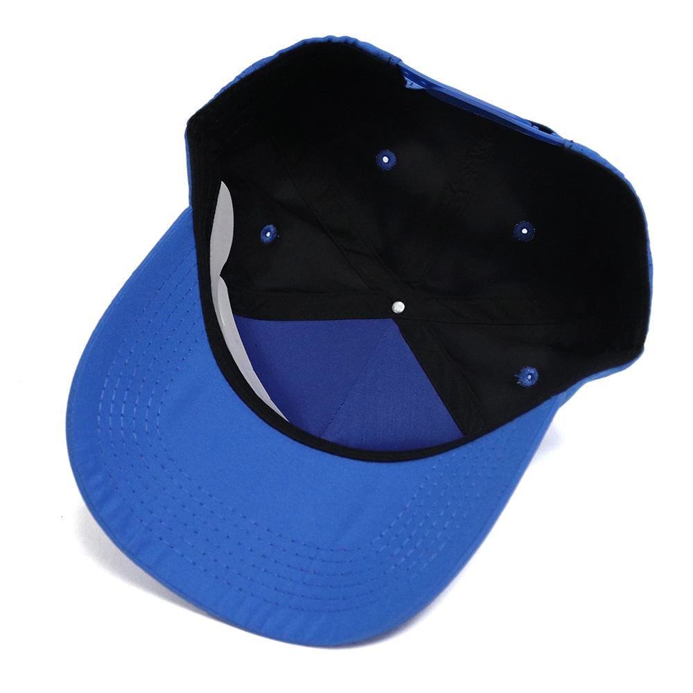 Unique Trend of 5-Panel Baseball Cap Made of Blue Suede Fabric