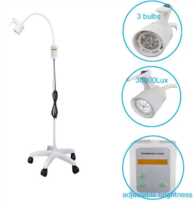 Mobile Gooseneck Medical Gynecological Examination Light Halogen Examing Lamp Hospital and Clinic Accessories for Ent