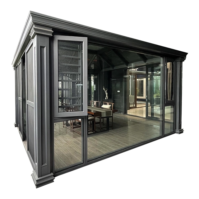 Maison de Verre en aluminium personnalisé de haute qualité de l'hiver Chambre solarium pour jardin, piscine, de la Villa