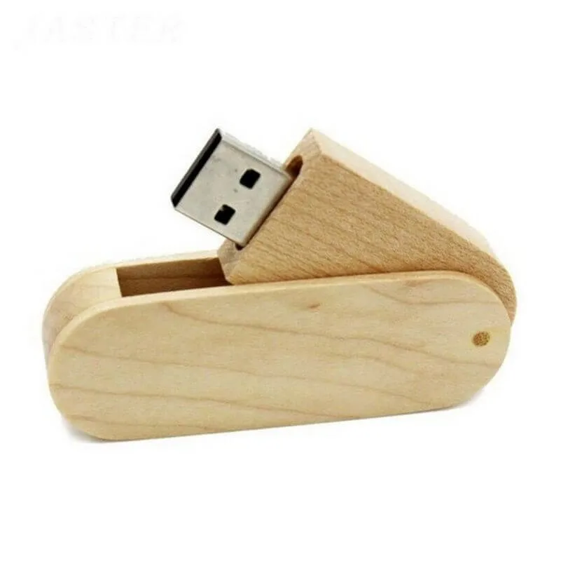 Деревянная поворотная USB-накопитель 2.0 Фотография Подарочная карта памяти Memory Stick Free Логотип доступен